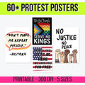 Printable Protest Posters Bundle (60+) | Activist Wall Art | Pro-Choice, Anti-Trump, BLM, No Kings Signs | Instant Download Prints 5 Sizes