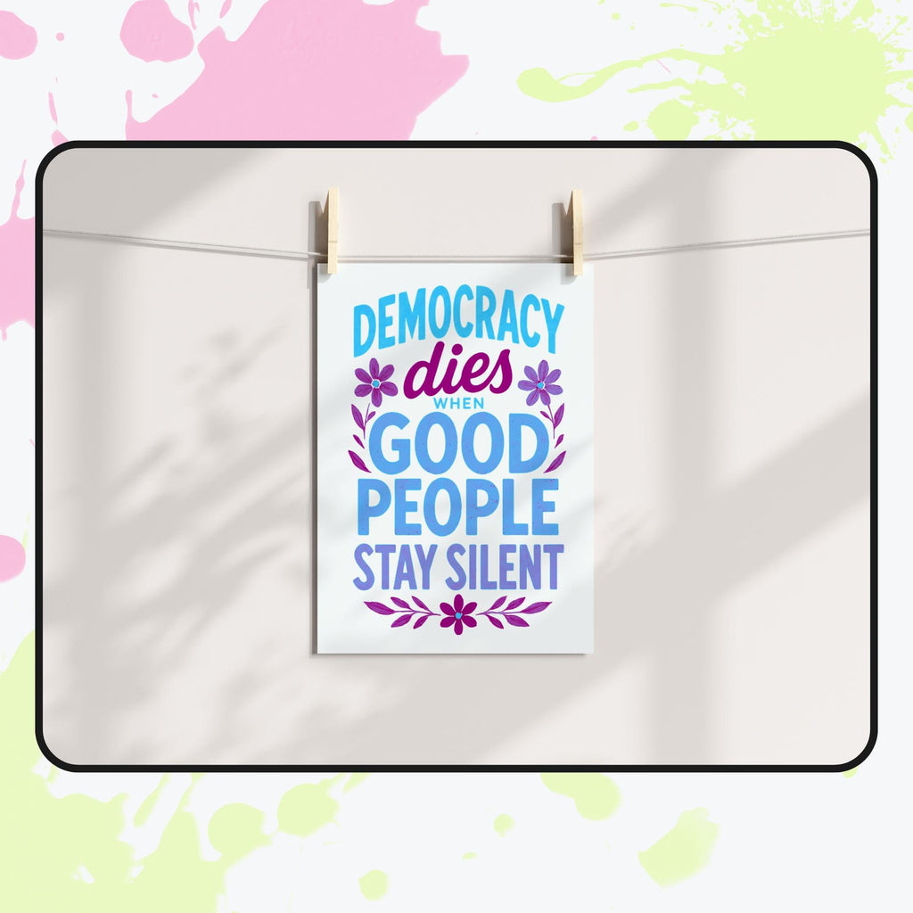 Printable Protest Posters Bundle (60+) | Activist Wall Art | Pro-Choice, Anti-Trump, BLM, No Kings Signs | Instant Download Prints 5 Sizes