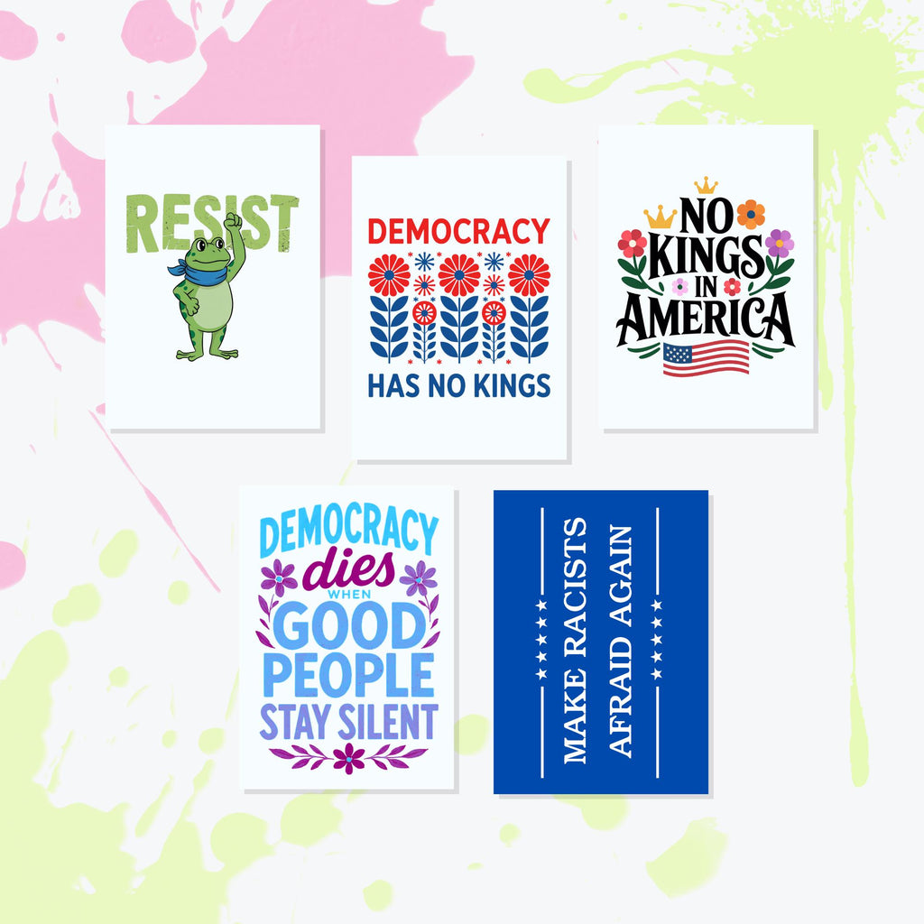 Printable Protest Posters Bundle (60+) | Activist Wall Art | Pro-Choice, Anti-Trump, BLM, No Kings Signs | Instant Download Prints 5 Sizes