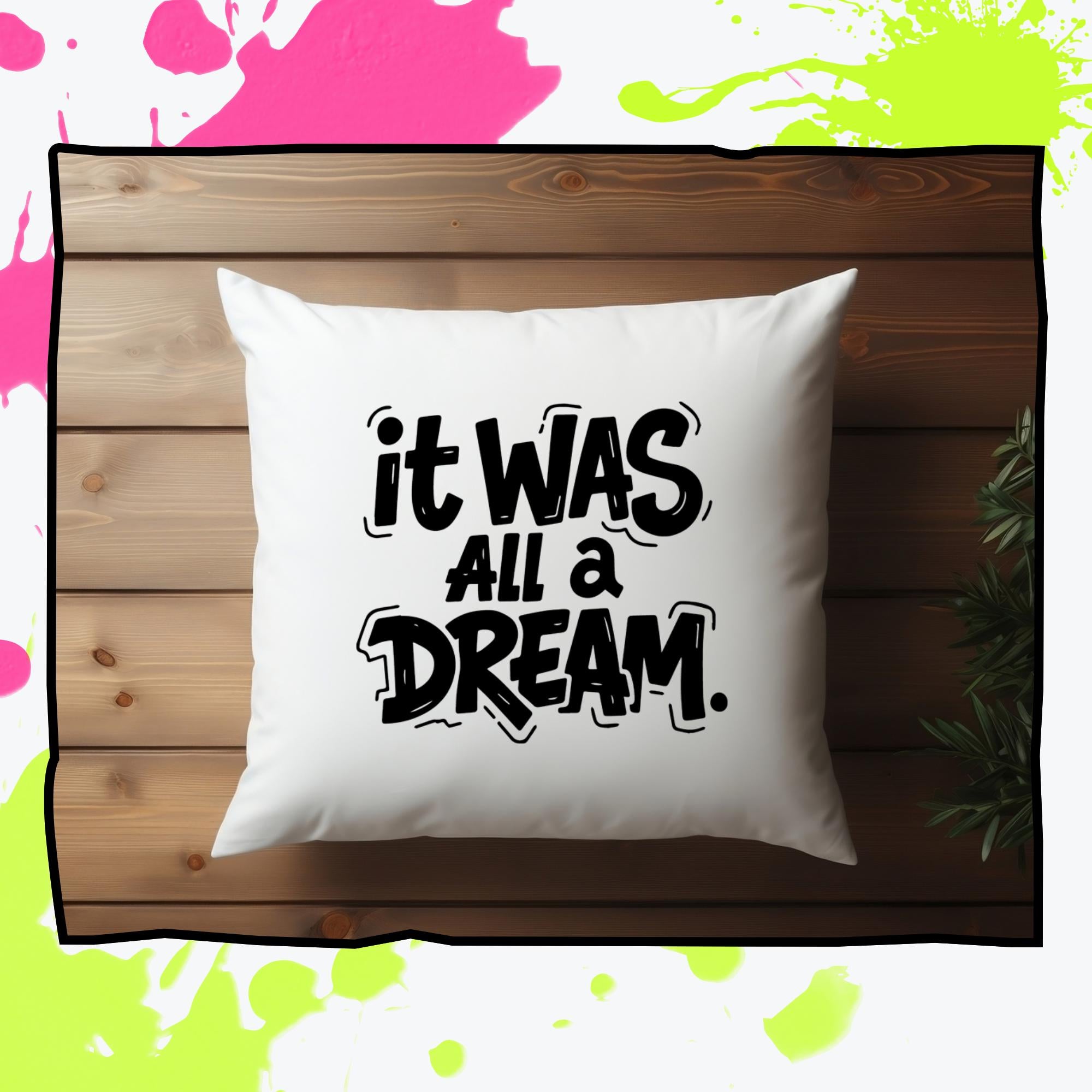 It Was All a Dream Clipart | Biggie Lyrics Quote PNG SVG Illustrator | Minimal Black Typography Art | Hip Hop Aesthetic Digital Download