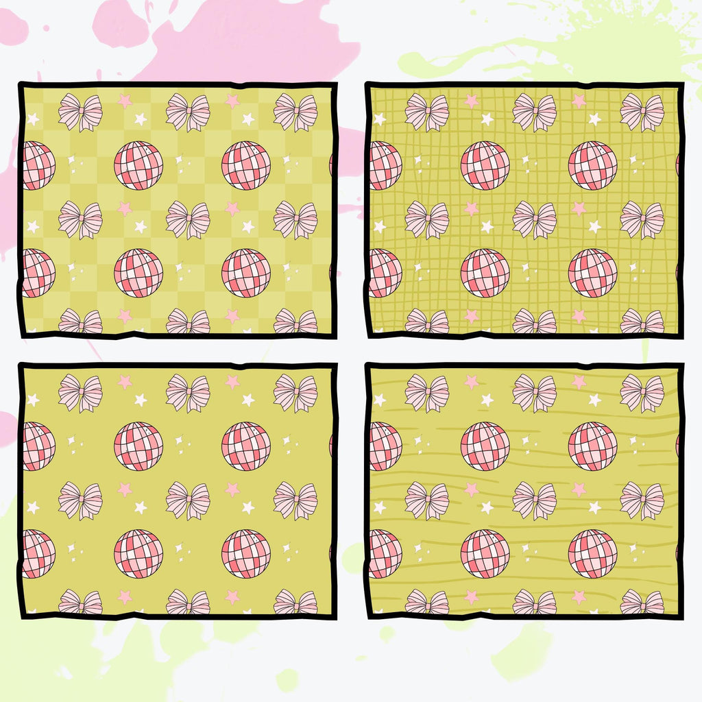 Coquette Christmas Seamless Patterns | 12 Unique Digital Papers | Transparent + Color Backgrounds | Pink Holiday Scrapbook PNG 300 DPI