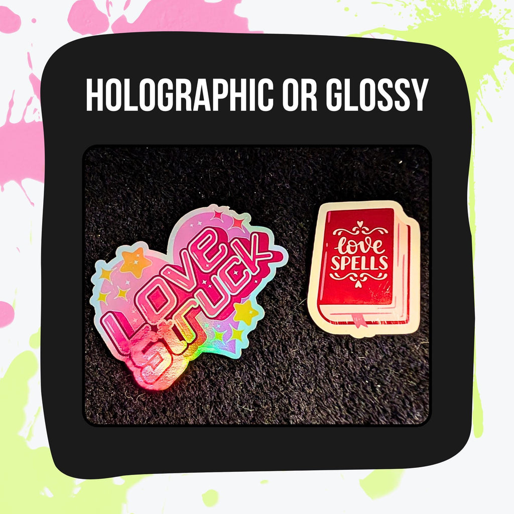 Valentine's Mystery Sticker Pack | Cute Romantic Stickers | Glossy or Holographic | Hearts, Candy, Love, Pastel Aesthetic | Water Resistant