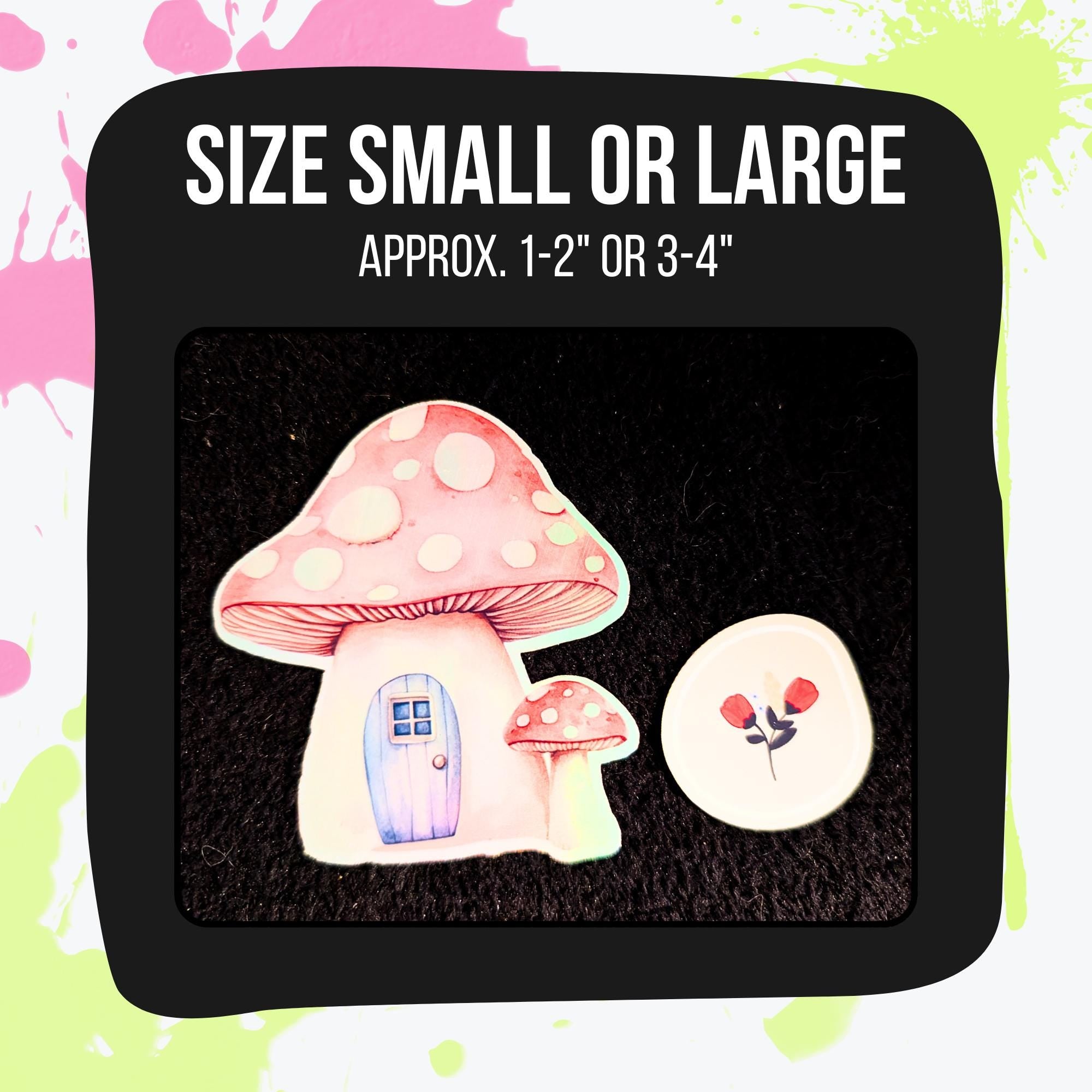 Cottagecore Mystery Sticker Pack | Mushrooms, Frogs, Tea, Books, Garden Aesthetic | Glossy or Holographic | Cozy Nature Stickers