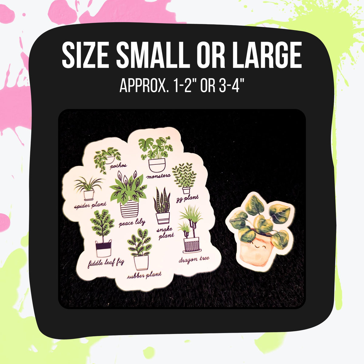 Plant Mystery Sticker Pack | Houseplants, Leaves, Botanicals, Garden Aesthetic | Glossy or Holographic | Water Resistant Stickers