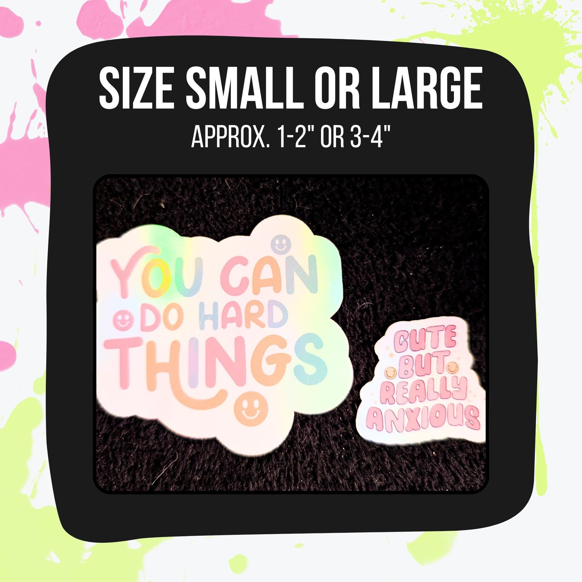 Mental Health Mystery Sticker Pack | Positive Affirmations, Self Care, Anxiety Support, Gentle Reminders | Glossy or Holo | Water Resistant