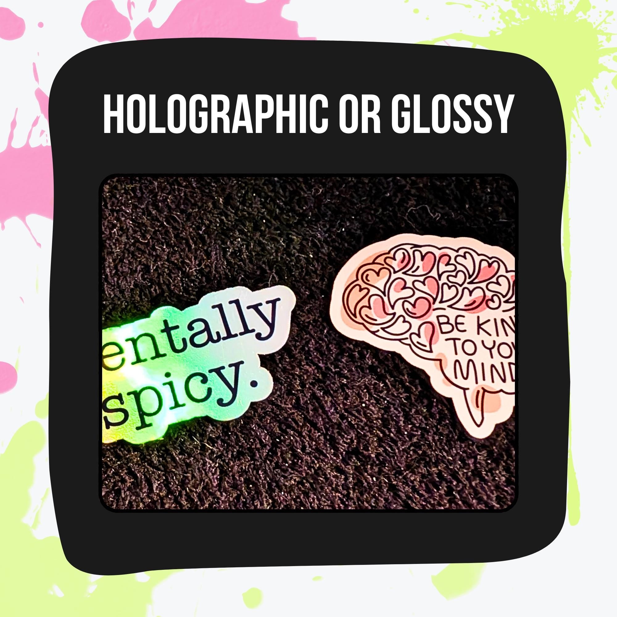 Mental Health Mystery Sticker Pack | Positive Affirmations, Self Care, Anxiety Support, Gentle Reminders | Glossy or Holo | Water Resistant