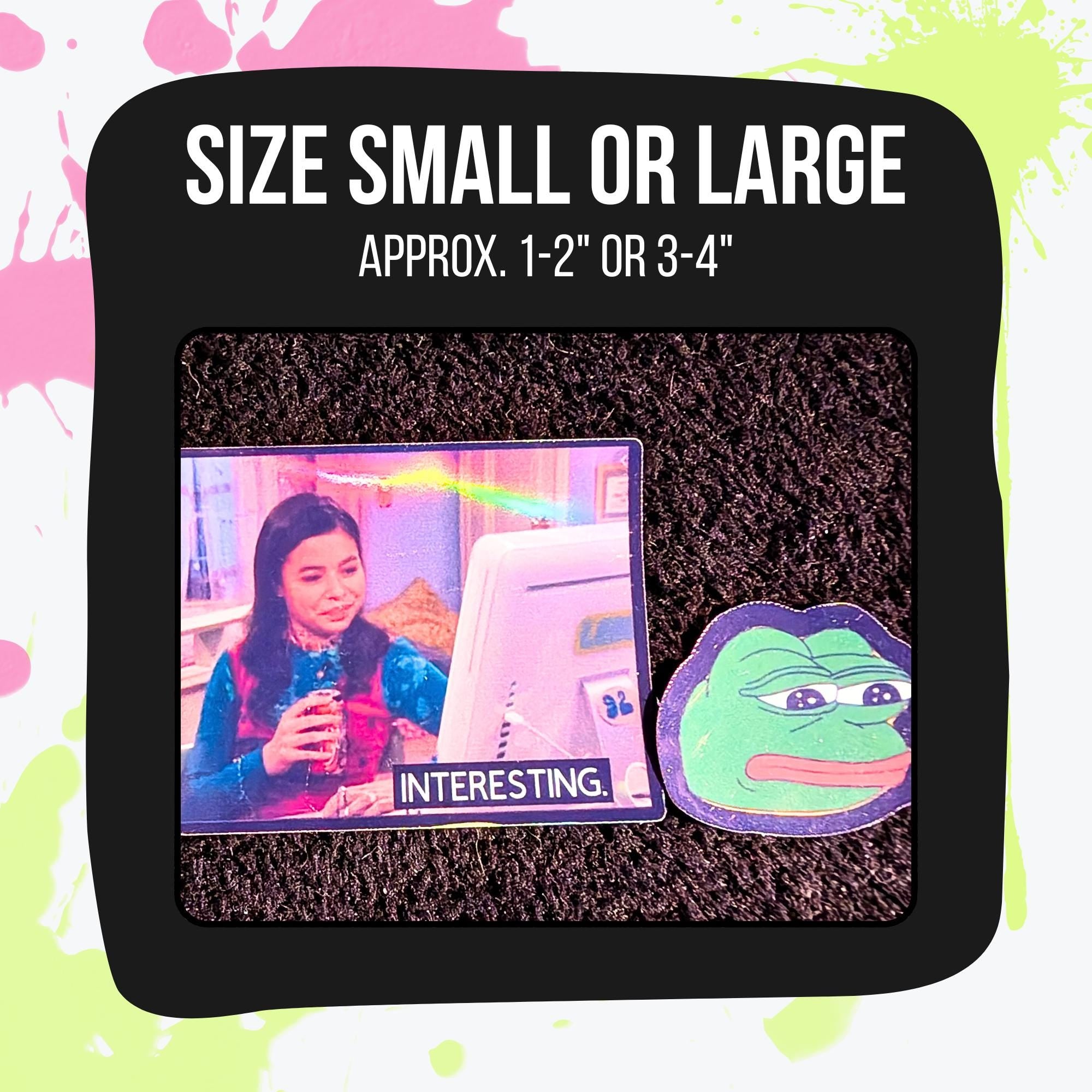 Memes Mystery Sticker Pack | Funny Meme Stickers, Internet Humor, Relatable & Chaotic | Glossy or Holographic | Water Resistant