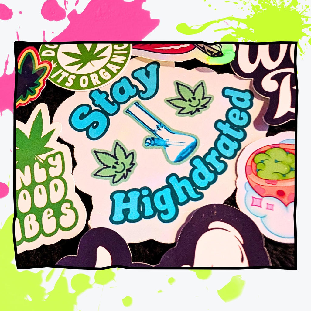 420 / Stoner Mystery Sticker Pack | Chill Vibes, Funny Weed Humor, Cannabis Aesthetic | Glossy or Holographic | Water Resistant