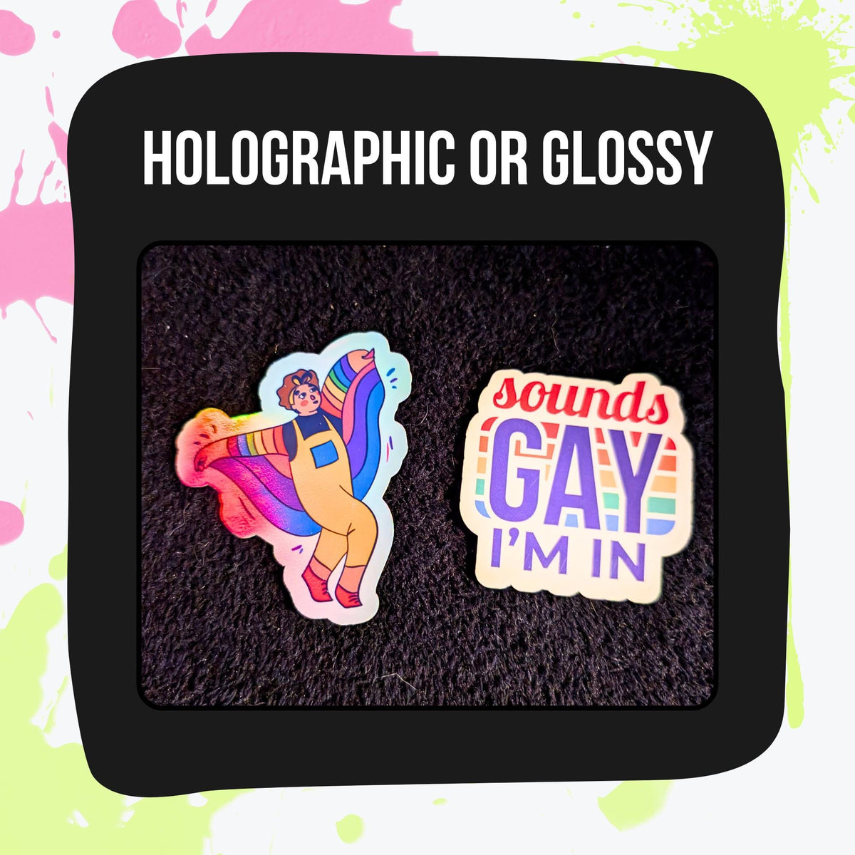 Pride LGBTQIA+ Mystery Sticker Pack | Queer & Trans Pride, Affirmations, Flags and Cute Rainbow Aesthetic | Glossy or Holographic