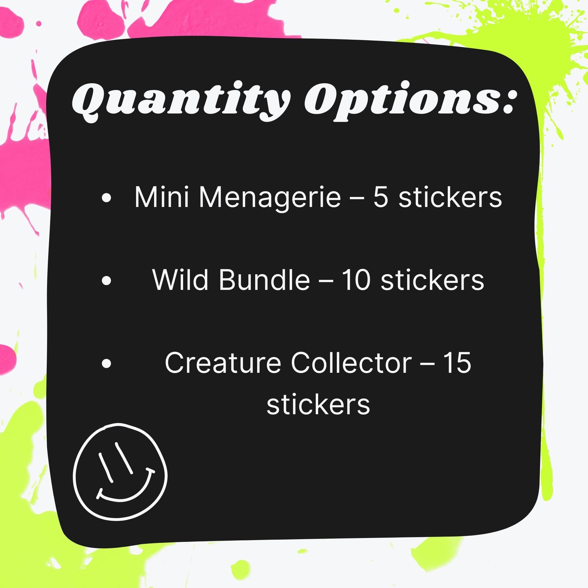 Animal Sticker Mystery Pack | Cats, Dogs, Sea Life, Safari & Jungle, Reptiles or Mixed | Holographic or Glossy | Cute Sticker Grab Bag