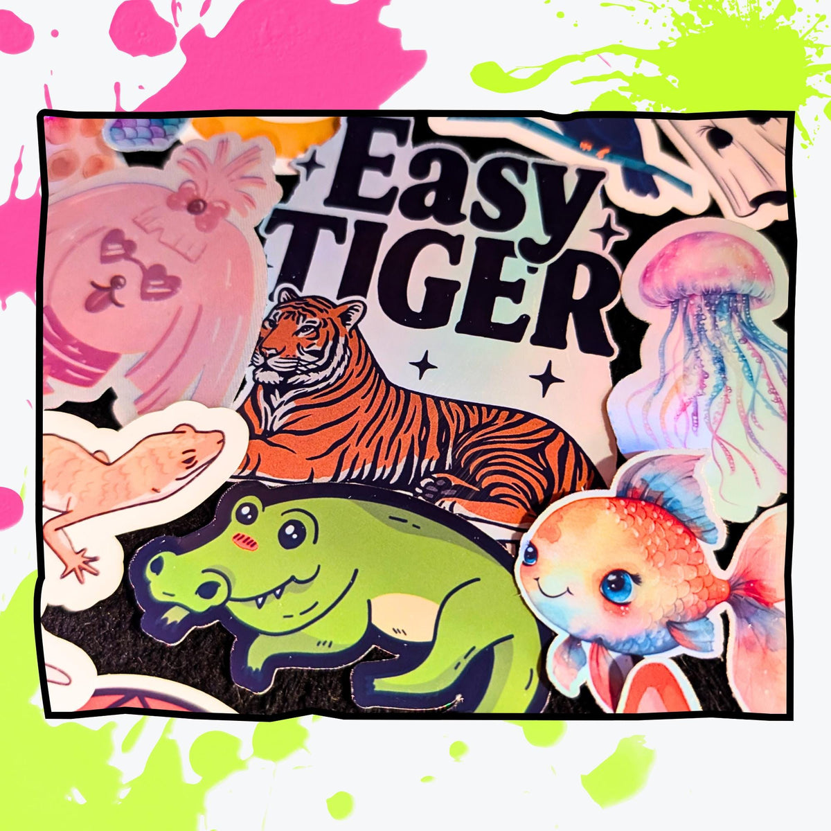Animal Sticker Mystery Pack | Cats, Dogs, Sea Life, Safari & Jungle, Reptiles or Mixed | Holographic or Glossy | Cute Sticker Grab Bag