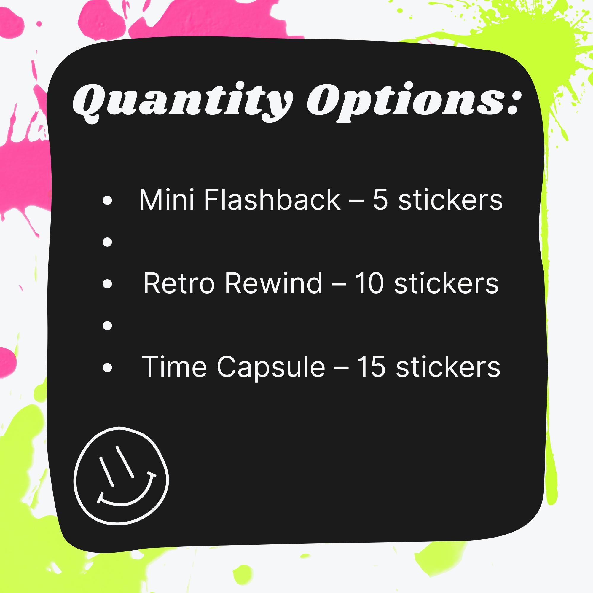 Nostalgia Sticker Mystery Pack | 70s Throwback, 80s Vibes, 90s Kid, Y2K Aesthetic | Holographic or Glossy | Retro Stickers | Water Resistant