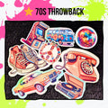 Nostalgia Sticker Mystery Pack | 70s Throwback, 80s Vibes, 90s Kid, Y2K Aesthetic | Holographic or Glossy | Retro Stickers | Water Resistant
