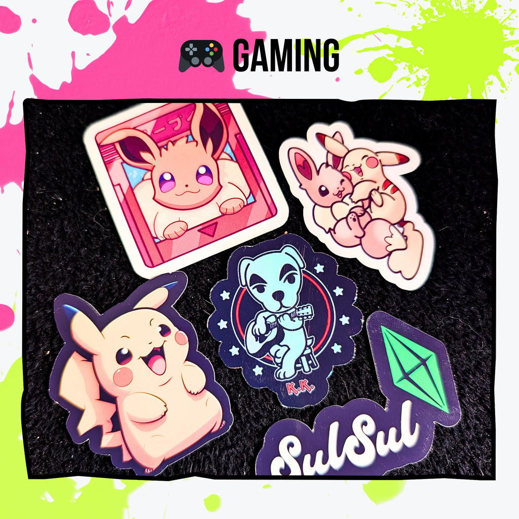 Pop Culture Mystery Sticker Pack | Movies, TV, Music, Gaming, Celebrities | Alt/Emo, Hip-Hop, Country, Pop, Rock | Glossy or Holo Stickers