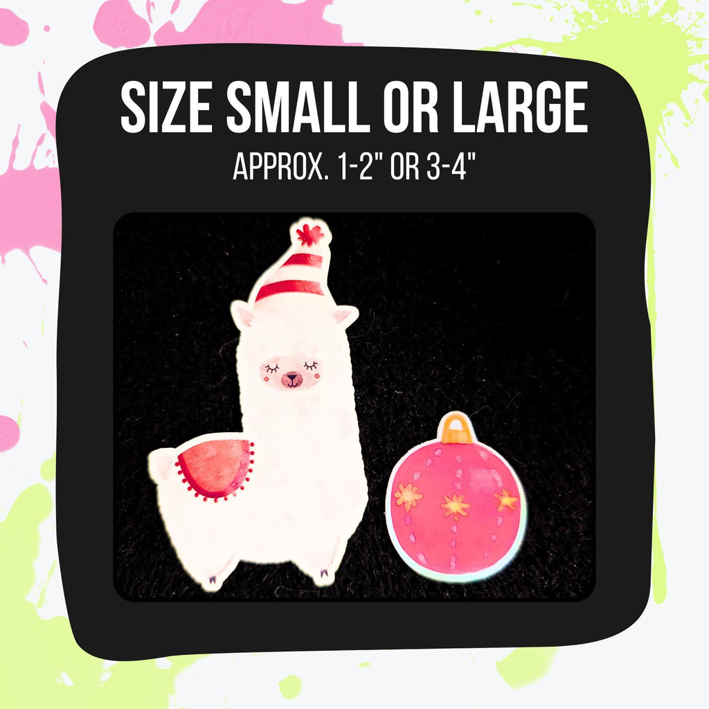Christmas Mystery Sticker Pack | Holiday Stickers, Winter, Cozy, Festive | Glossy or Holographic | Seasonal Sticker Grab Bag