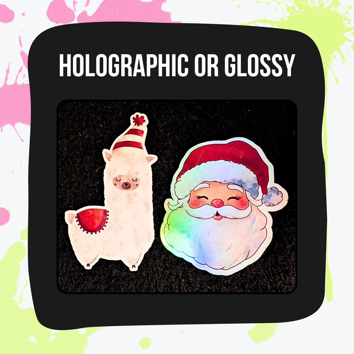 Christmas Mystery Sticker Pack | Holiday Stickers, Winter, Cozy, Festive | Glossy or Holographic | Seasonal Sticker Grab Bag