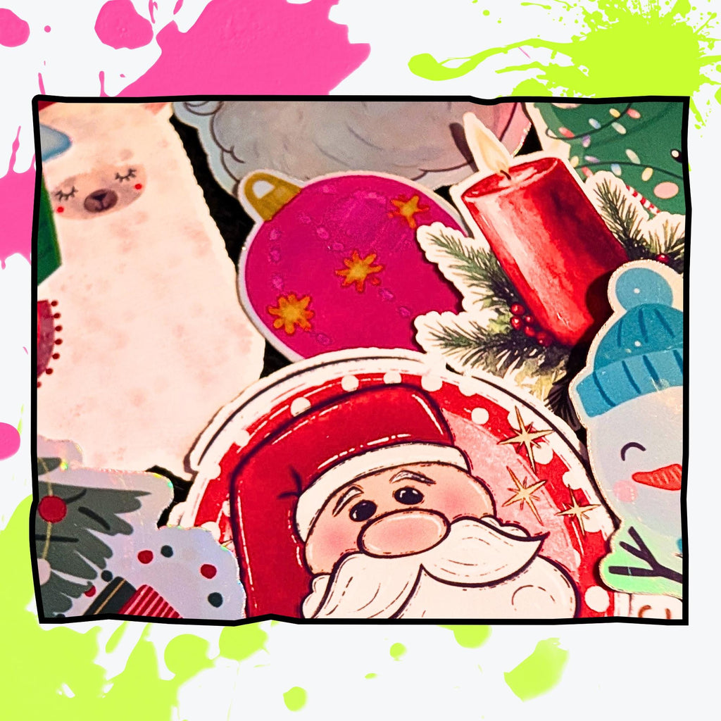 Christmas Mystery Sticker Pack | Holiday Stickers, Winter, Cozy, Festive | Glossy or Holographic | Seasonal Sticker Grab Bag