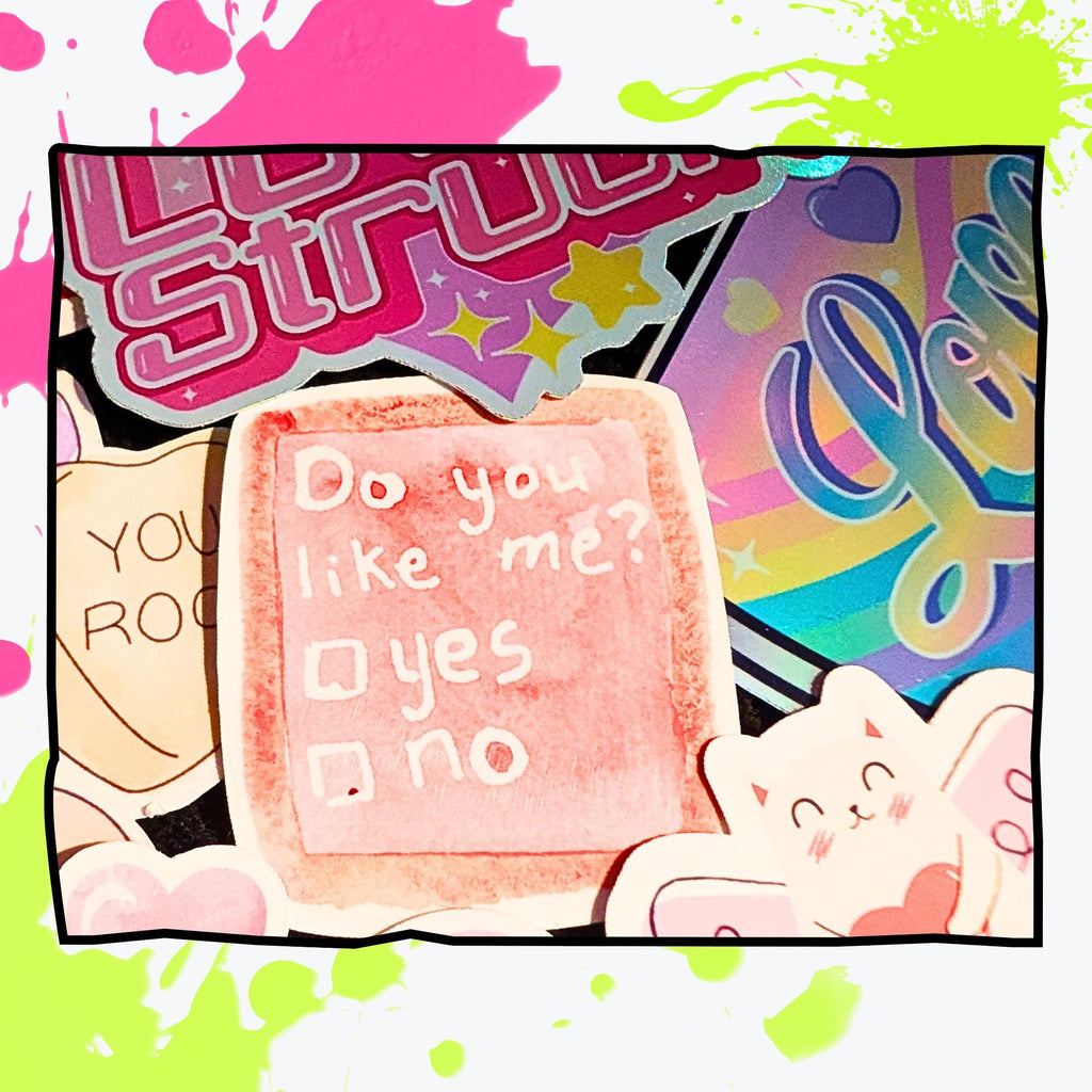 Valentine's Mystery Sticker Pack | Cute Romantic Stickers | Glossy or Holographic | Hearts, Candy, Love, Pastel Aesthetic | Water Resistant