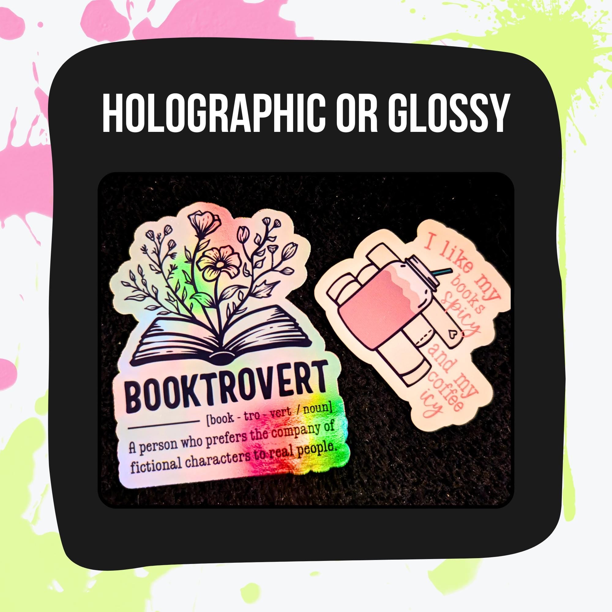 Literary Mystery Sticker Pack | Book Lover Stickers | Authors, Quotes, Cozy Library Aesthetic | Glossy or Holographic | Water Resistant