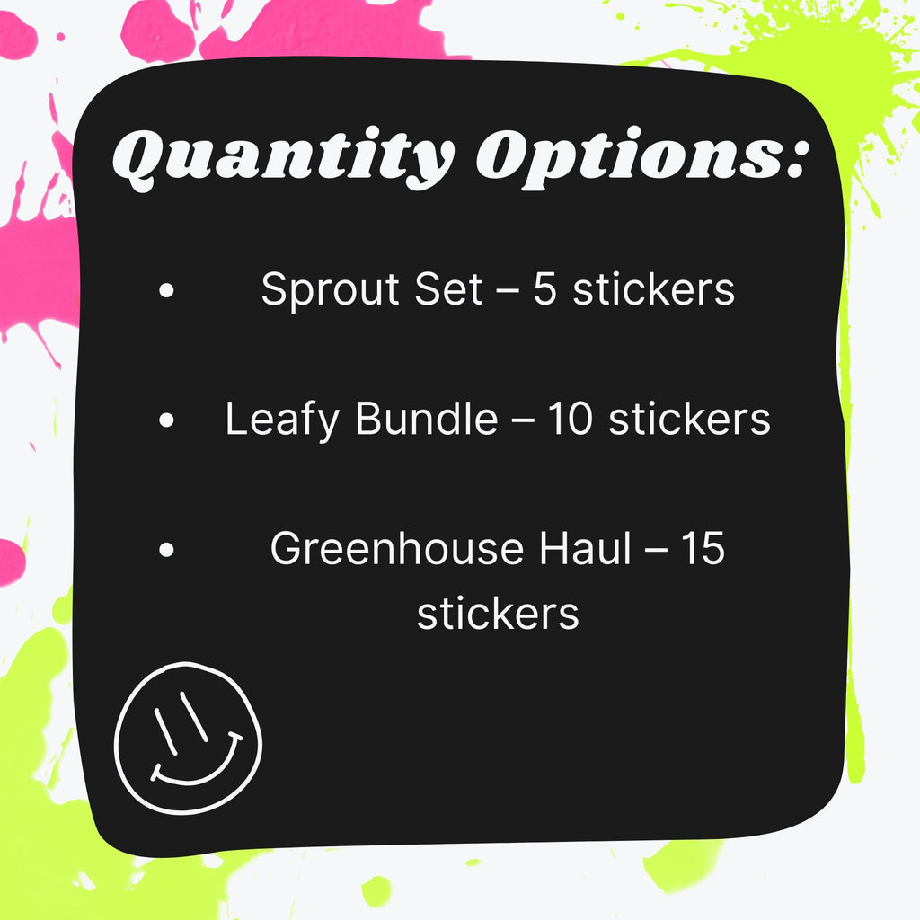 Plant Mystery Sticker Pack | Houseplants, Leaves, Botanicals, Garden Aesthetic | Glossy or Holographic | Water Resistant Stickers