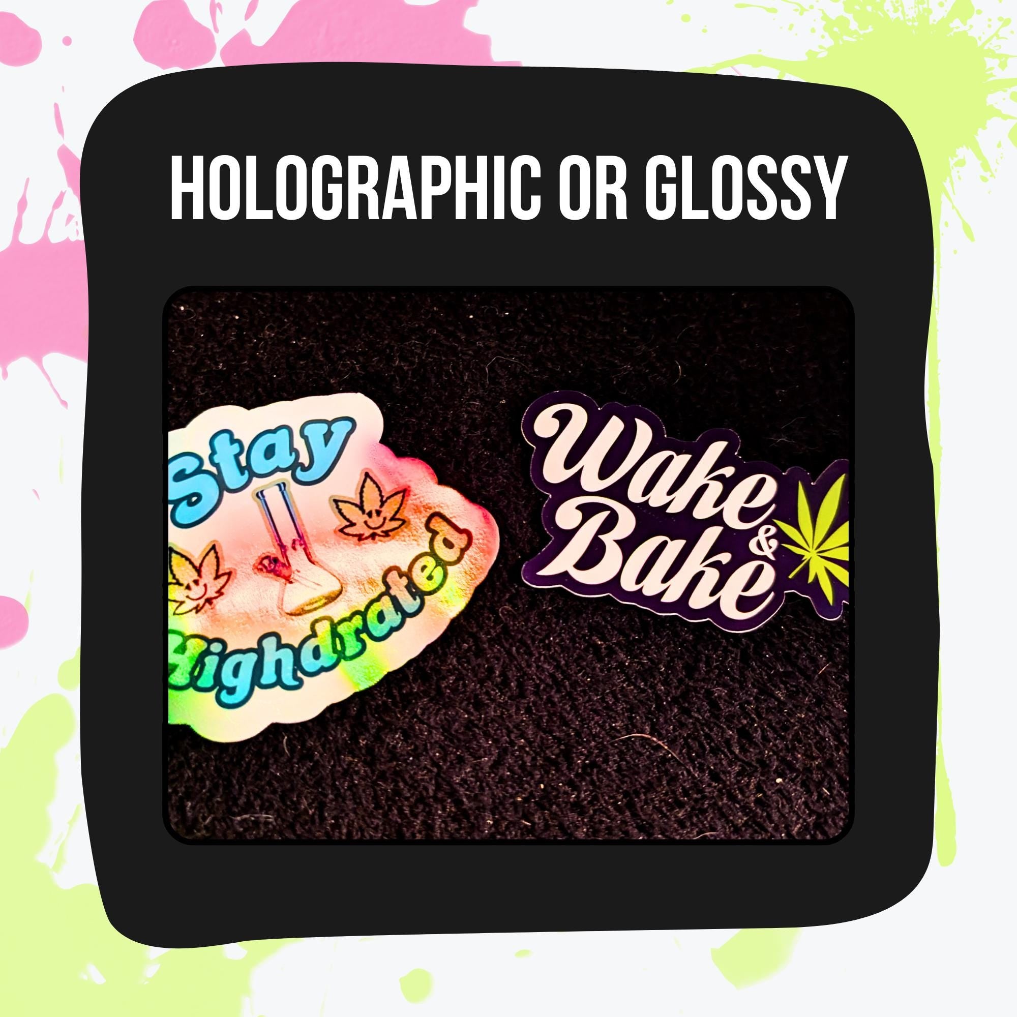 420 / Stoner Mystery Sticker Pack | Chill Vibes, Funny Weed Humor, Cannabis Aesthetic | Glossy or Holographic | Water Resistant