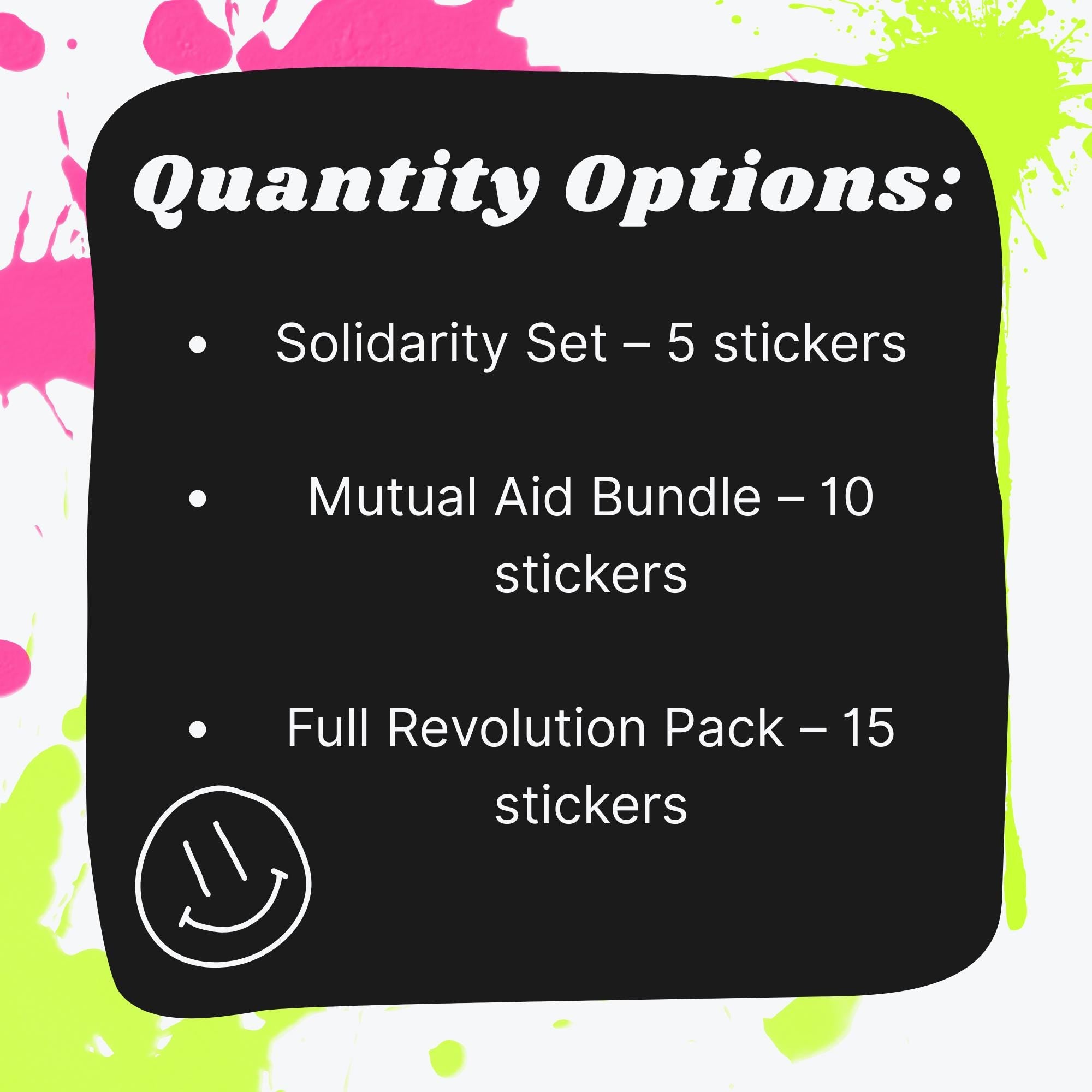 Leftist Activism Mystery Sticker Pack | Progressive Politics, Social Justice, Anti-Fascist, Human Rights | Glossy or Holo | Water Resistant
