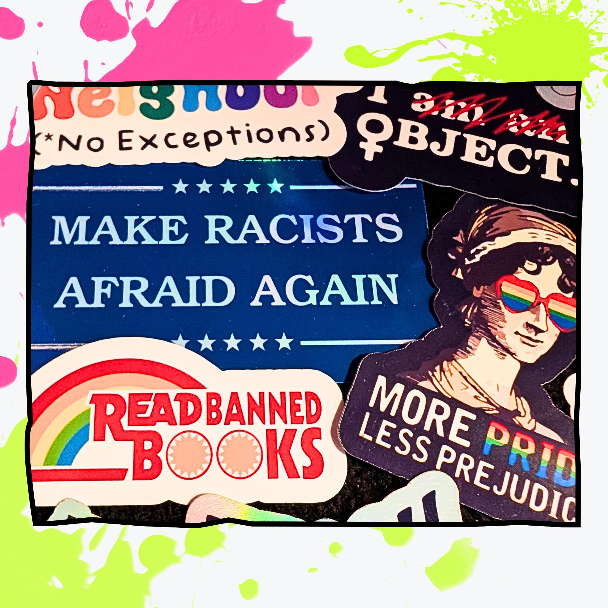 Leftist Activism Mystery Sticker Pack | Progressive Politics, Social Justice, Anti-Fascist, Human Rights | Glossy or Holo | Water Resistant