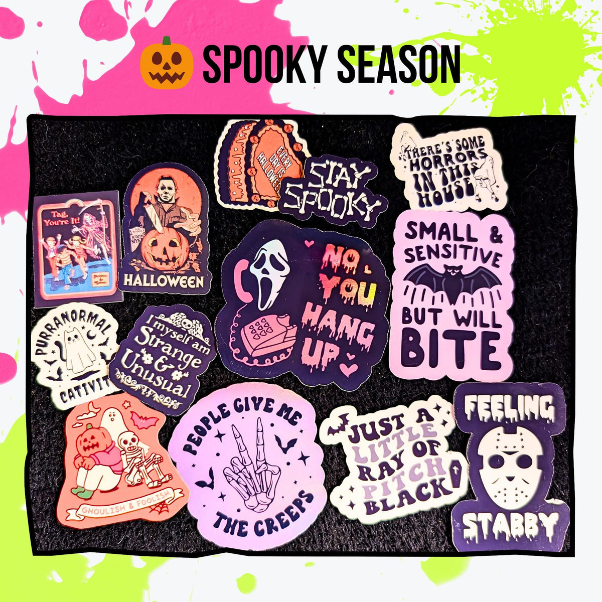 Spooky & Alt Mystery Sticker Pack | Elder Emo, Witchy Occult, True Crime, Grunge, Spooky Season | Holographic or Glossy | Aesthetic Stickers