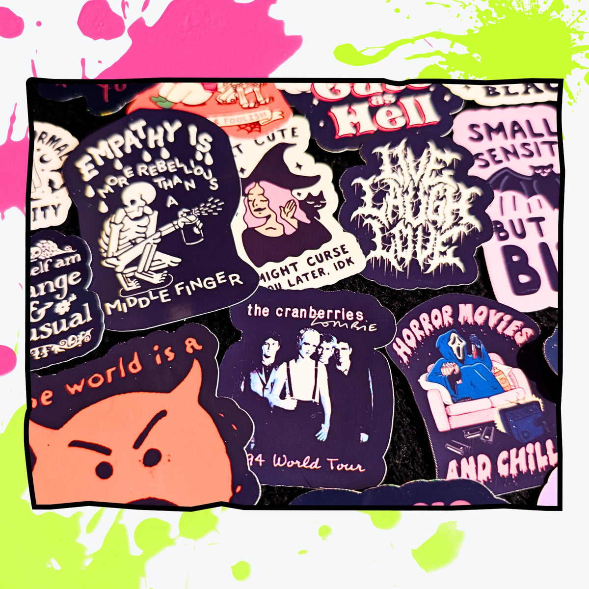 Spooky & Alt Mystery Sticker Pack | Elder Emo, Witchy Occult, True Crime, Grunge, Spooky Season | Holographic or Glossy | Aesthetic Stickers