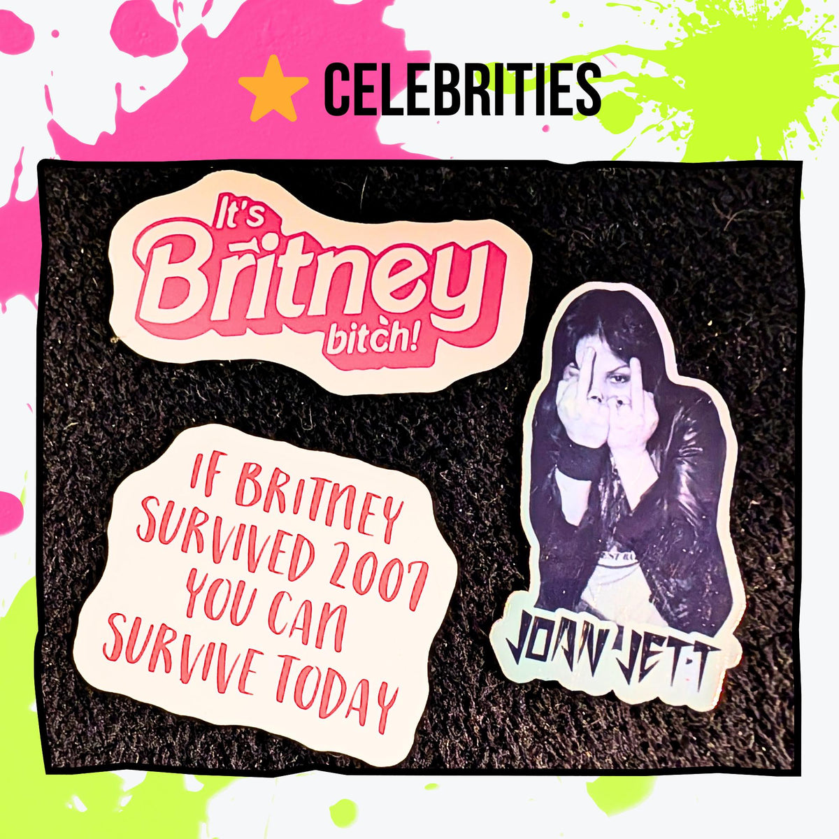 Pop Culture Mystery Sticker Pack | Movies, TV, Music, Gaming, Celebrities | Alt/Emo, Hip-Hop, Country, Pop, Rock | Glossy or Holo Stickers