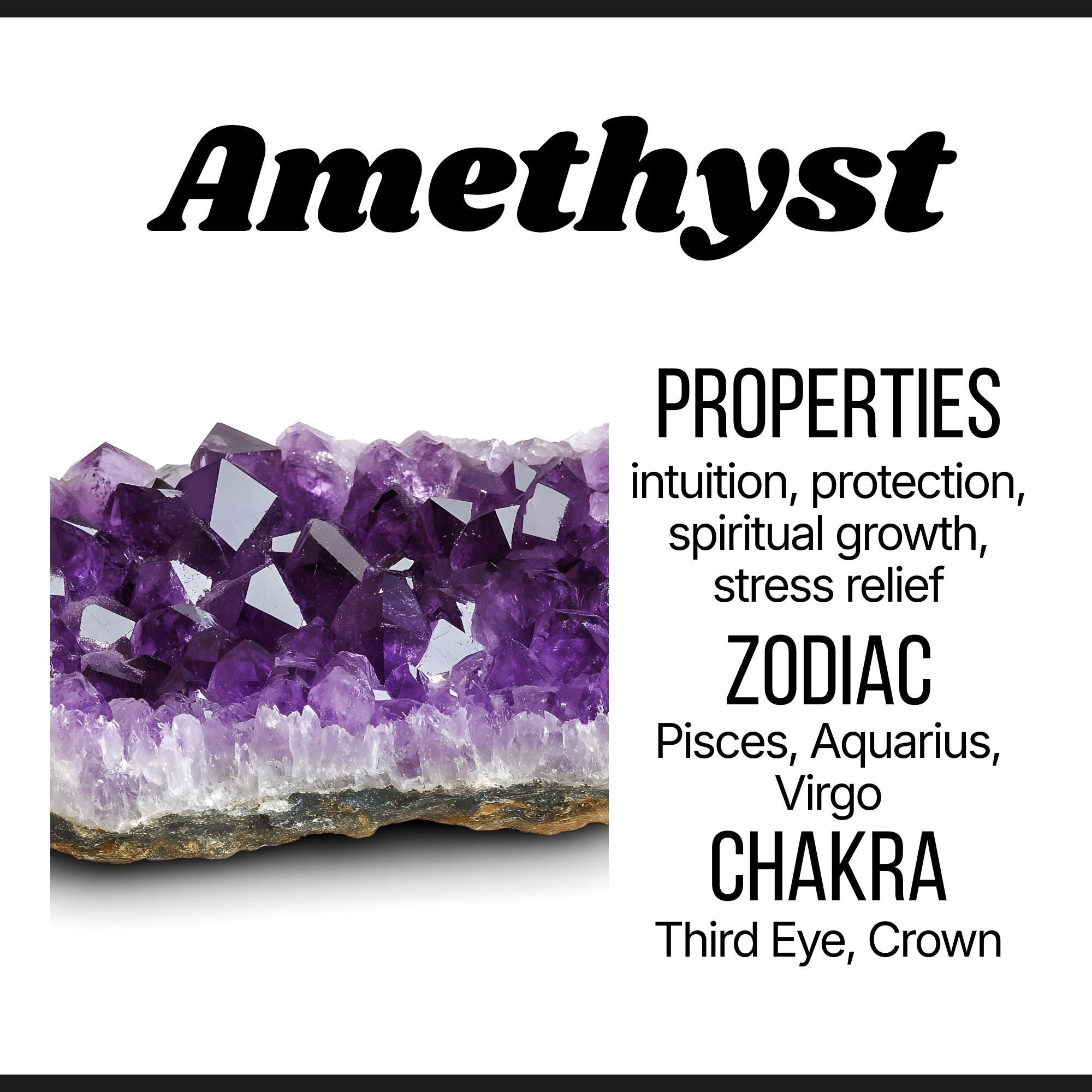 Raw Amethyst Ring | Adjustable Stainless Steel Ring | Natural Purple Crystal | Protection & Calm Energy | Witchy Jewelry Gift