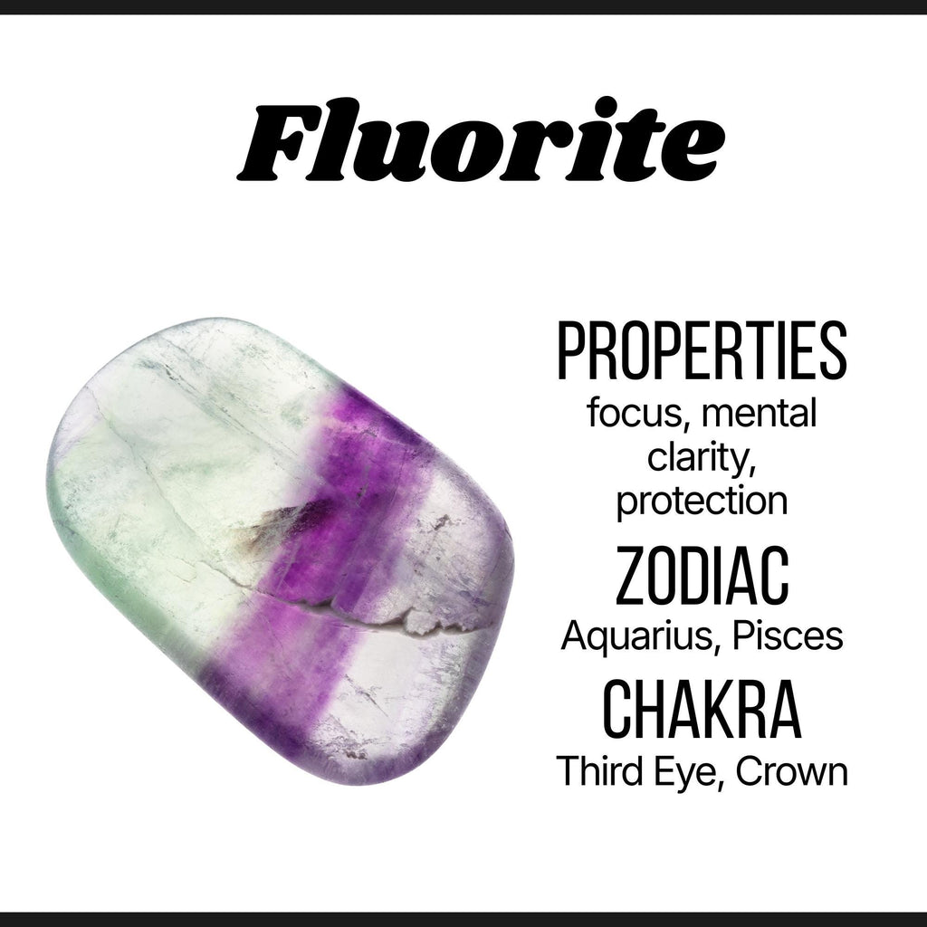 Rainbow Fluorite Ring | Adjustable Stainless Steel Ring | Purple Fluorite Crystal | Clarity & Focus Stone | Witchy Jewelry Gift