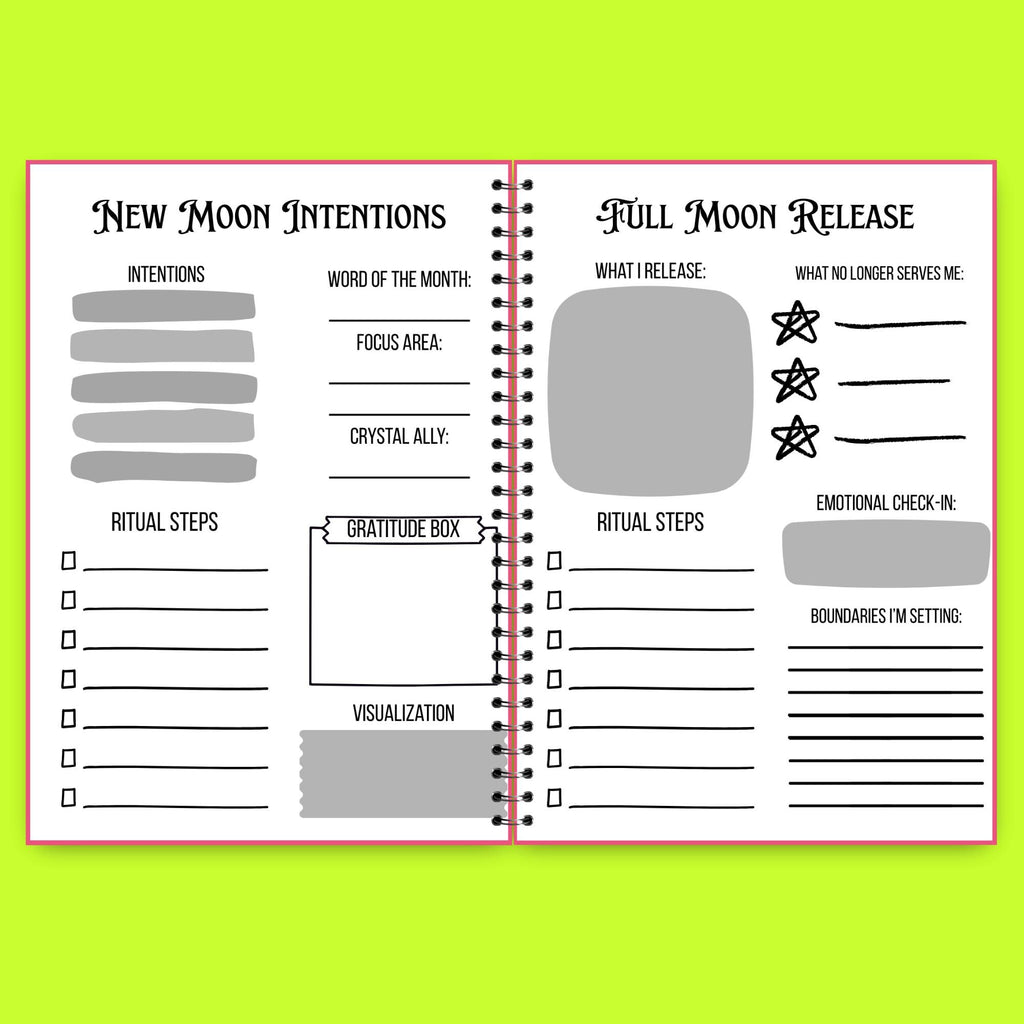 2026-2027 Lunar Ritual Planner | Moon Phase Tracker Printable | Witchy Journal PDF | New & Full Moon Guide | Astrology Planner