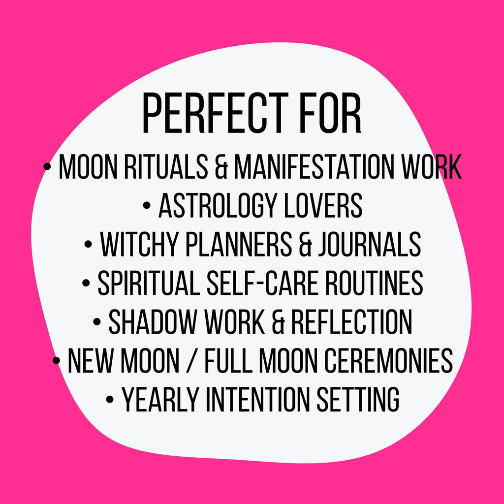 2026-2027 Lunar Ritual Planner | Moon Phase Tracker Printable | Witchy Journal PDF | New & Full Moon Guide | Astrology Planner