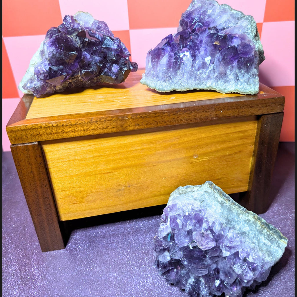 Large Raw Amethyst Cluster | Natural Healing Crystal • Protection • Calm Energy | Choose Your Piece