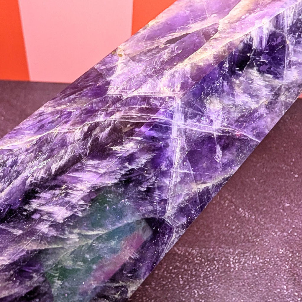 Large Amethyst Tower | Polished Point Crystal • Protection • Calm Energy | Statement Healing Stone