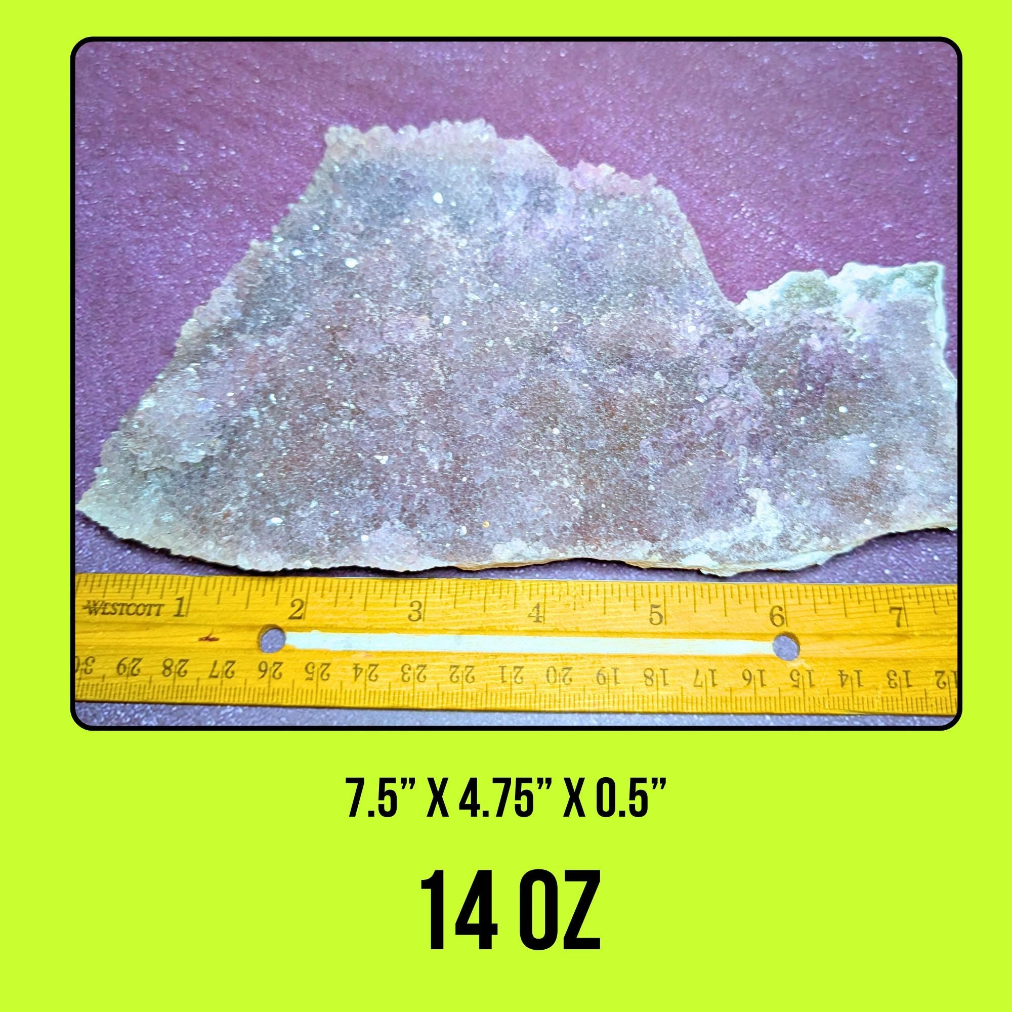 Druzy Amethyst Specimen Slab | Natural Crystal Display • Calm • Protection | One of a Kind