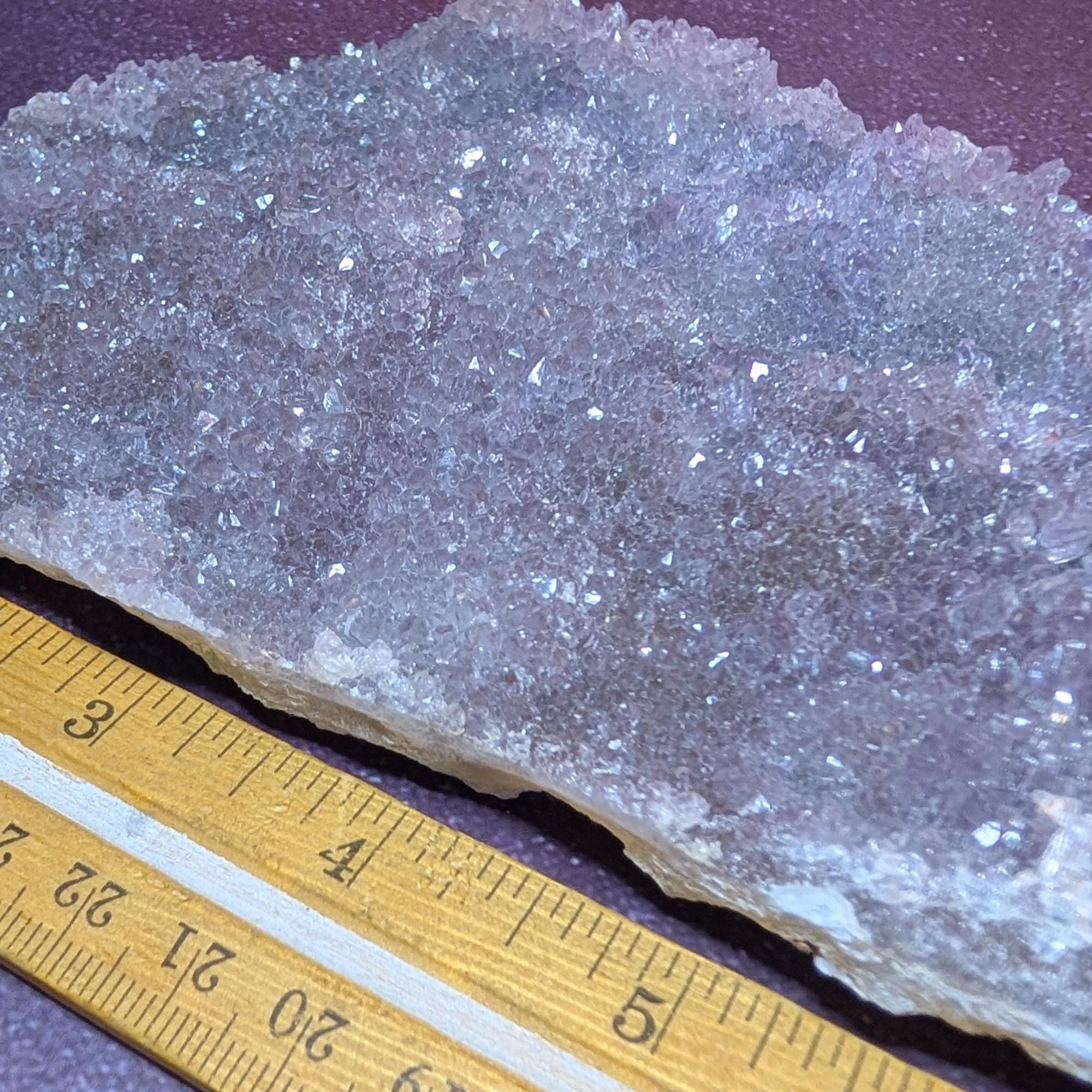 Druzy Amethyst Specimen Slab | Natural Crystal Display • Calm • Protection | One of a Kind
