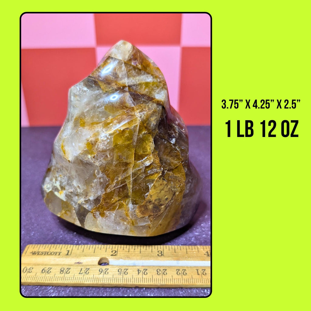 Golden Healer Quartz Flame | High Vibration Healing Crystal • Manifestation • One of a Kind