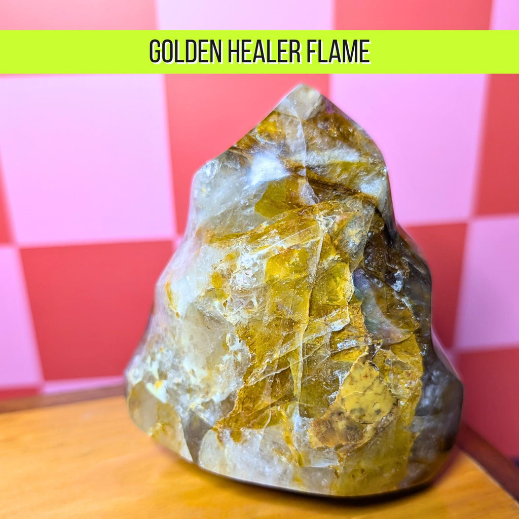 Golden Healer Quartz Flame | High Vibration Healing Crystal • Manifestation • One of a Kind