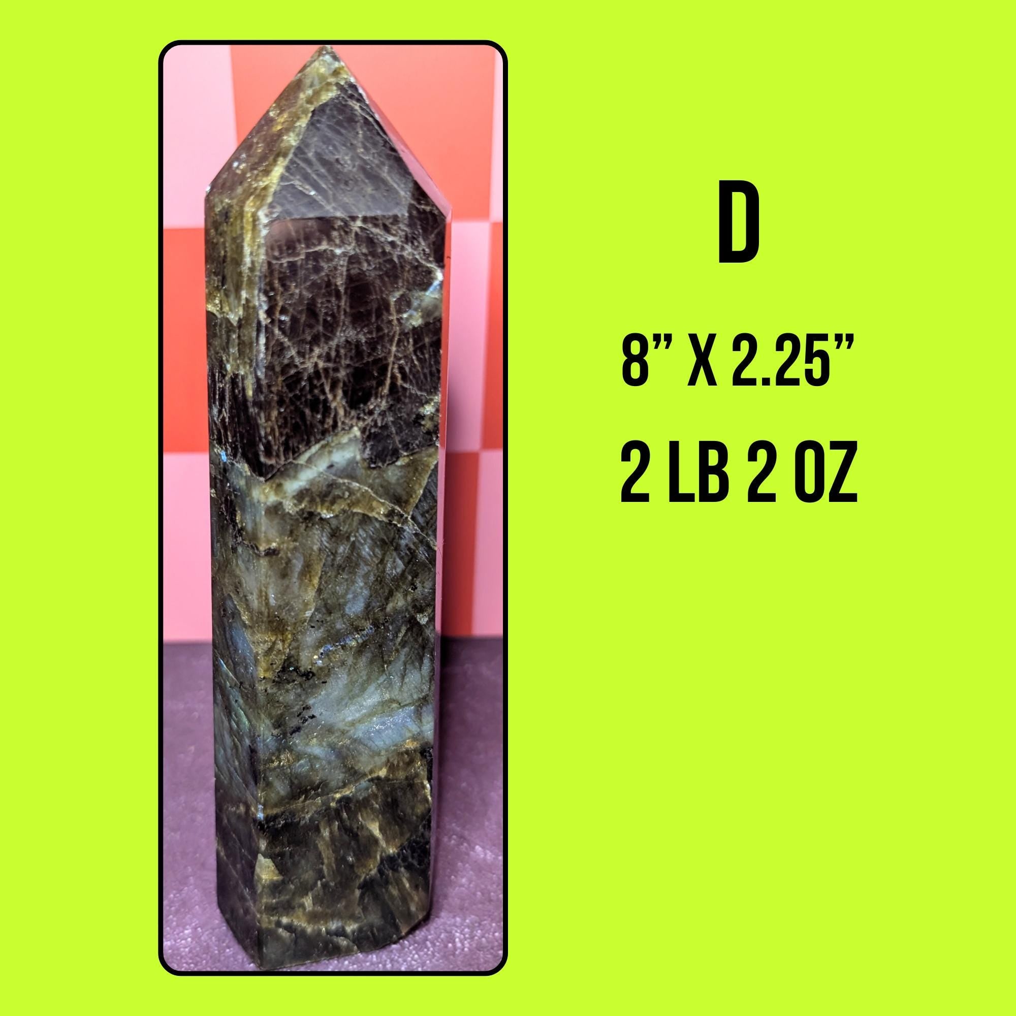 Large Labradorite Tower | Polished Crystal Point • Protection • Intuition | Choose Your Piece