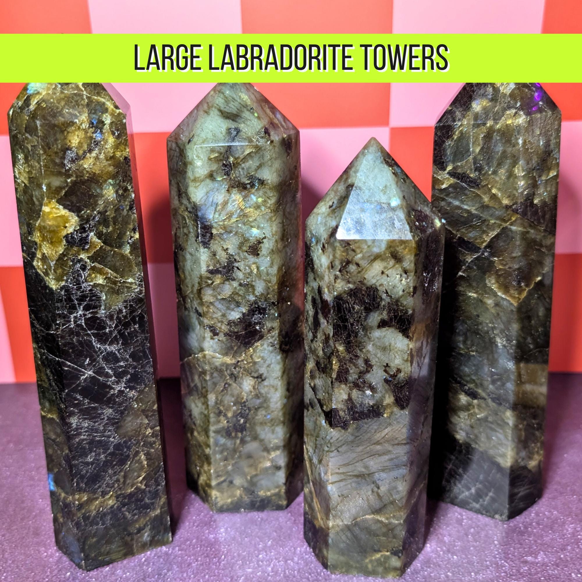 Large Labradorite Tower | Polished Crystal Point • Protection • Intuition | Choose Your Piece