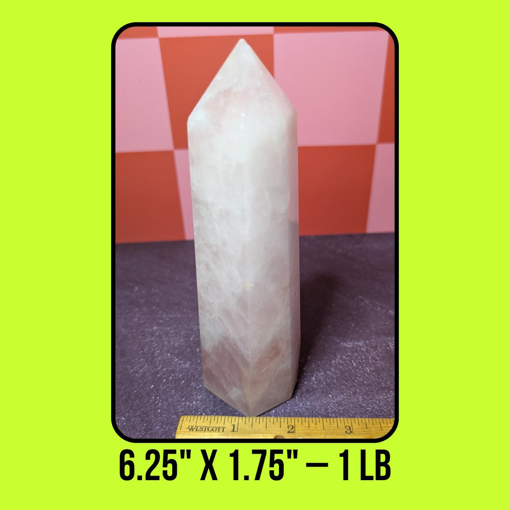 Large Rose Quartz Tower | Self Love Crystal • Emotional Healing • Heart Chakra Stone