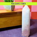 Large Rose Quartz Tower | Self Love Crystal • Emotional Healing • Heart Chakra Stone