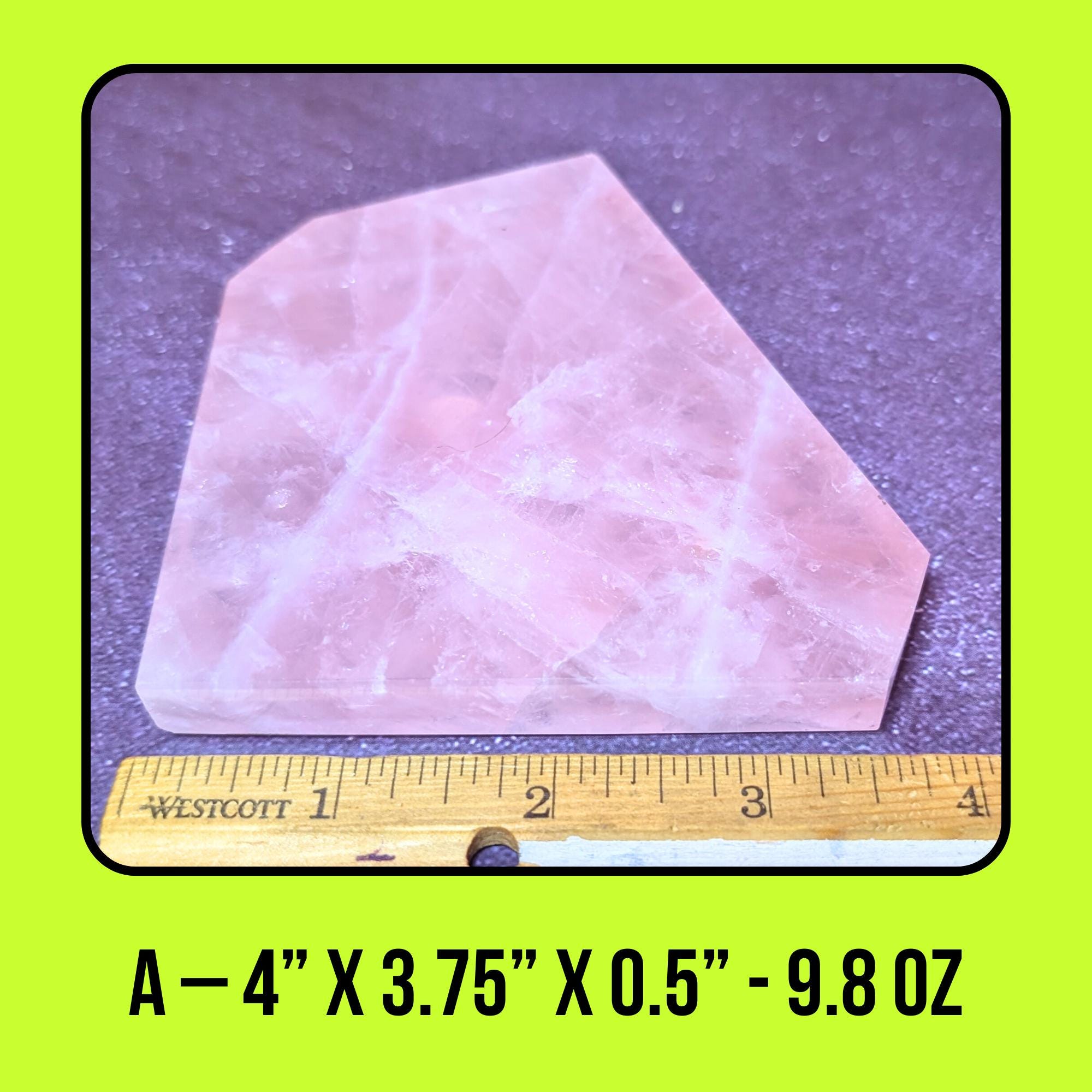 Rose Quartz Slab | Polished Heart Chakra Crystal • Self Love • Emotional Healing | Choose Your Piece
