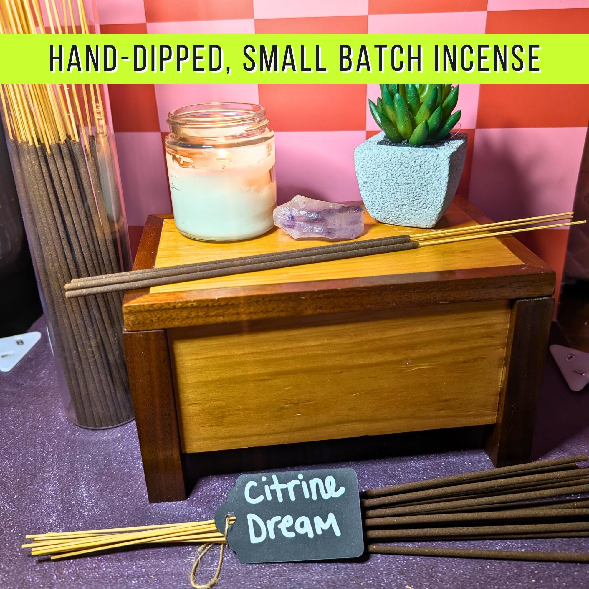 Hand-Dipped 11" Incense Sticks | Small Batch Incense | 15 or 30 Sticks | Ritual, Meditation & Home Fragrance Aromatherapy
