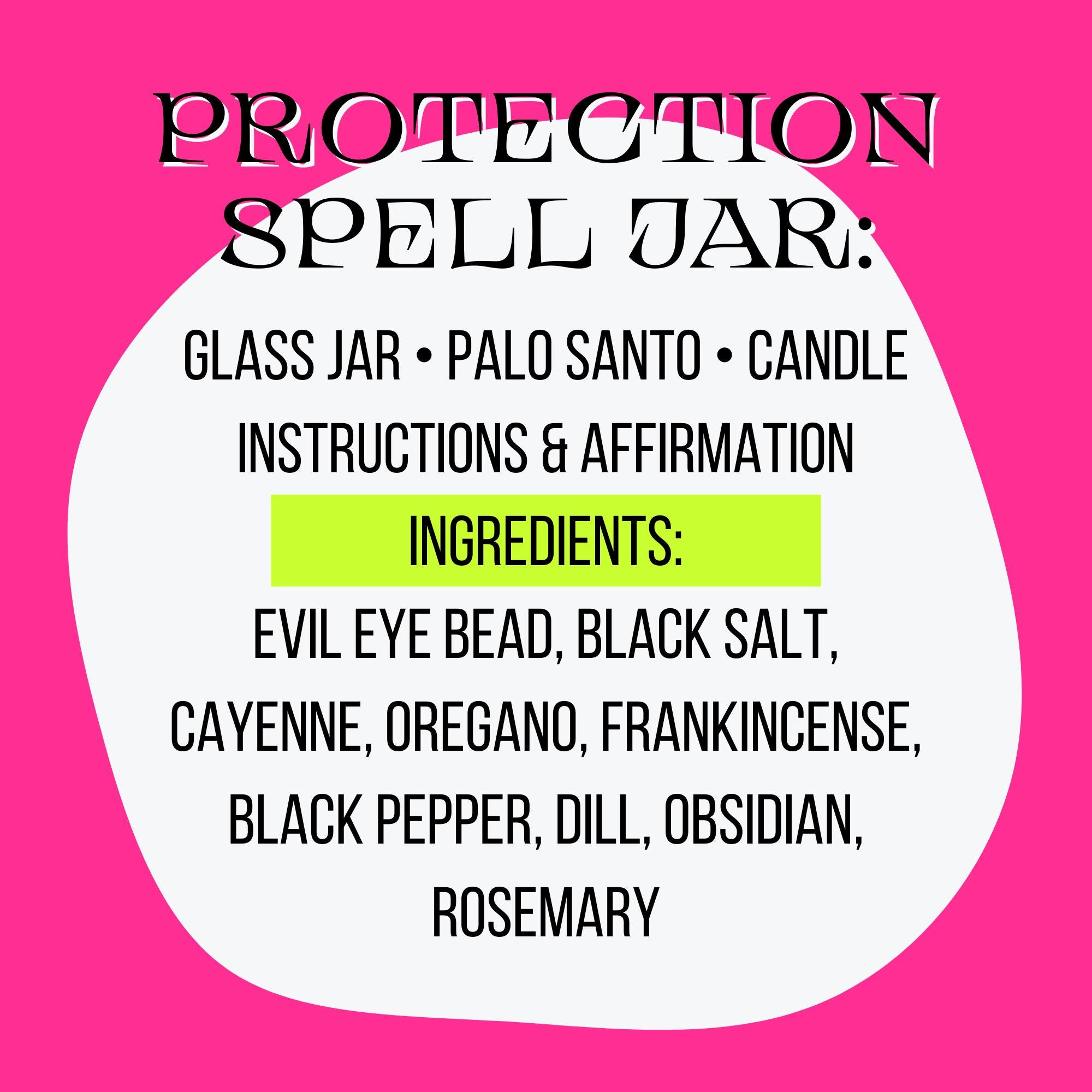 Protection Spell Jar Kit | Spiritual Protection Ritual | Witchcraft Supplies | Cleansing & Shielding Spell | Beginner Friendly