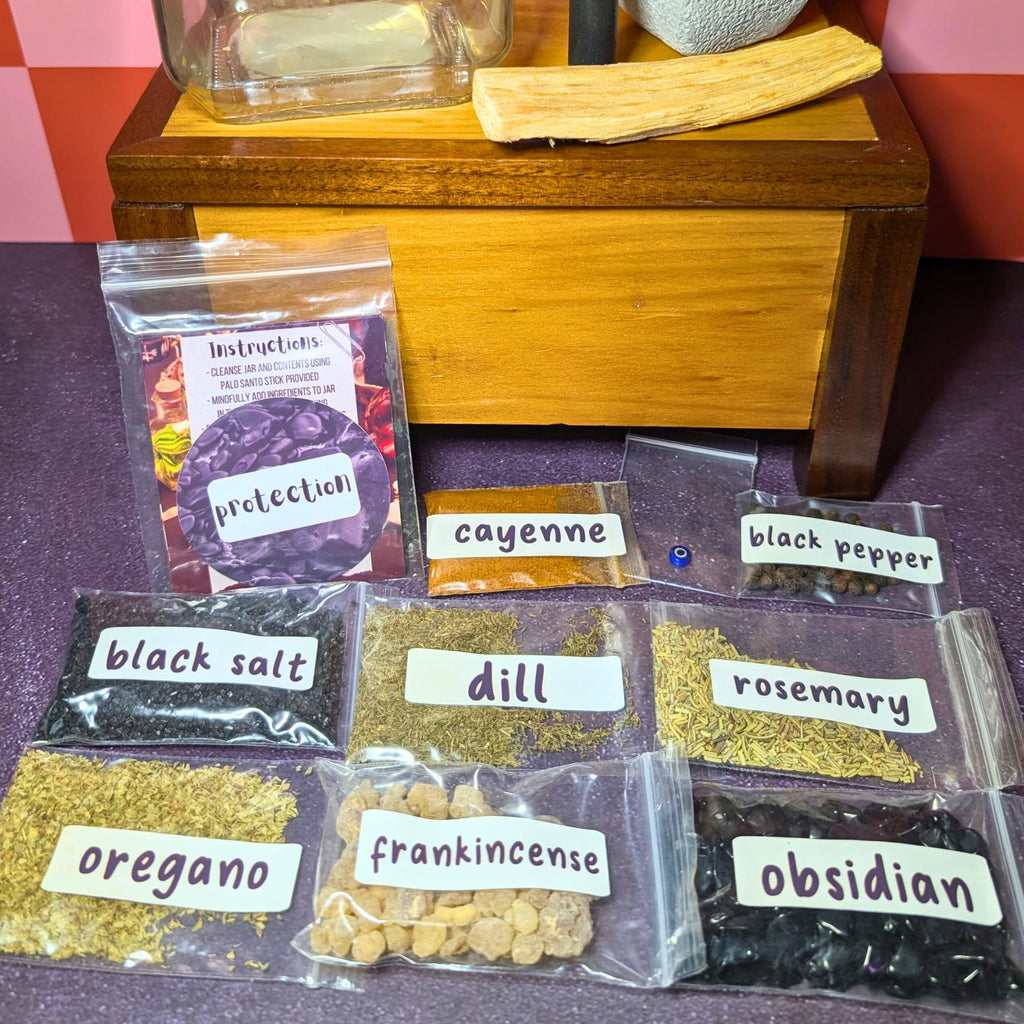 Protection Spell Jar Kit | Spiritual Protection Ritual | Witchcraft Supplies | Cleansing & Shielding Spell | Beginner Friendly