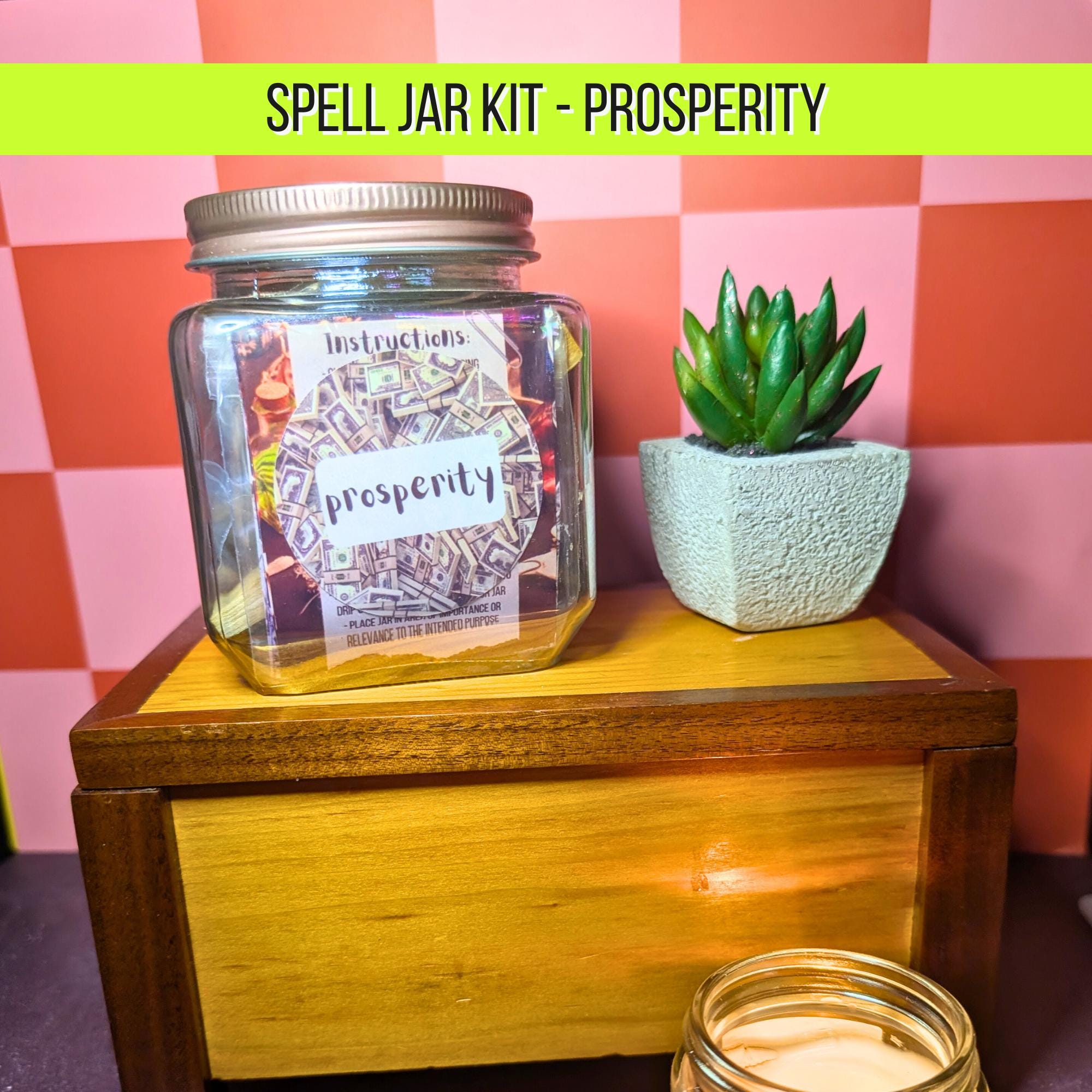 Prosperity Spell Jar Kit | Abundance & Success Ritual | Money Manifestation Spell | Witchcraft Supplies | Beginner Friendly