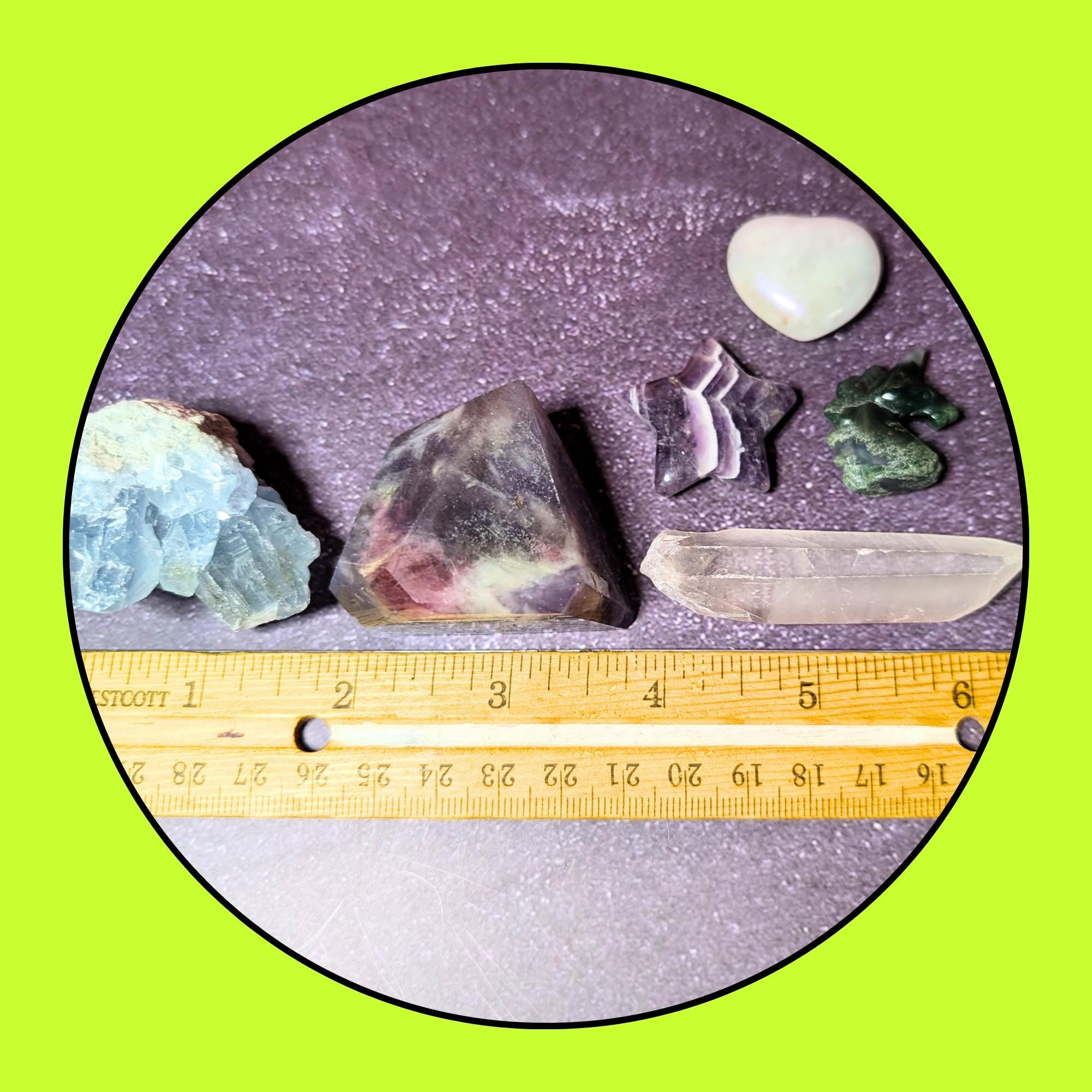Unicorn Dreams Crystal Bundle | Moss Agate Unicorn, Amethyst Star, Celestite Cluster | Fantasy Ritual Set | Limited Edition